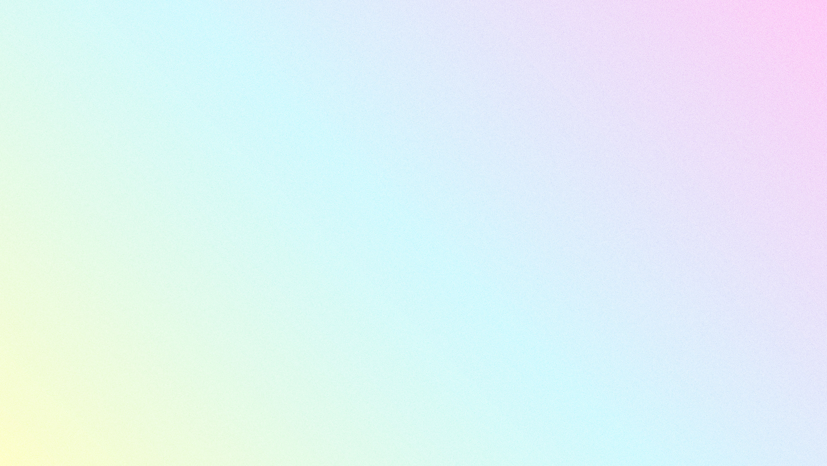 Horizontal yellow - pink - blue grainy gradient background